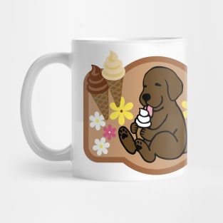 Chocolate Labrador Ice Cream Lover Mug